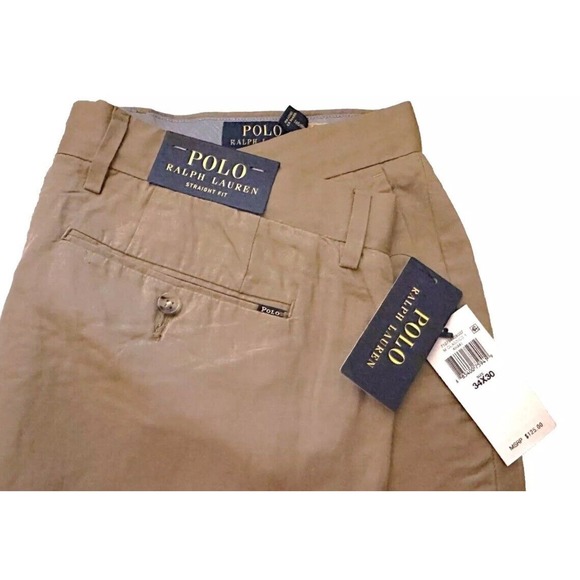 Polo Ralph Lauren Straight Fit RRL Desert Khaki Pants Mens 34x30 New Fast Ship - Picture 11 of 12